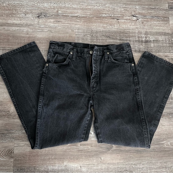 Black Straight Leg Wranglers - Picture 4 of 4